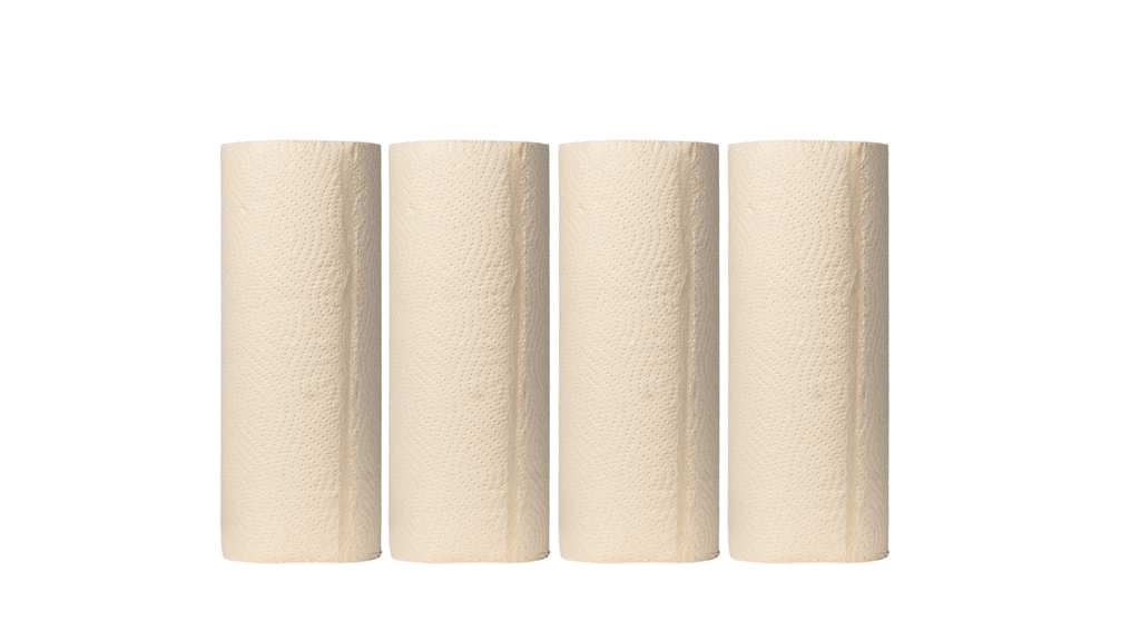 XL Bamboe Keukenrollen 2 - Laags, 120 Vellen (4 Rollen = 8 Rollen) - Babo Bambo