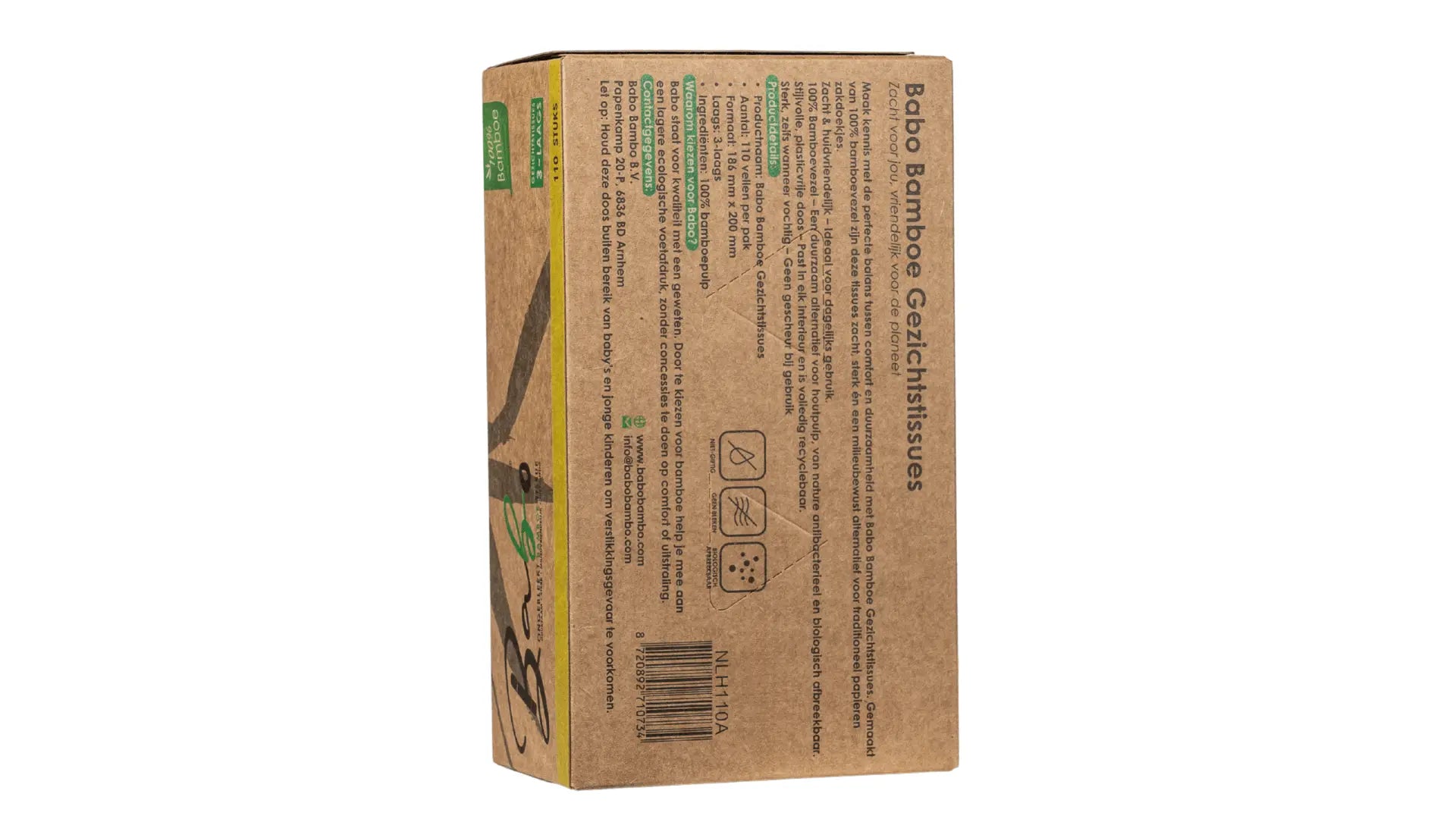 Babo Bamboe Facial Tissues – 3 - Ply, 110 Sheets - Babo Bambo