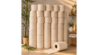 Bamboe Toilet Paper, 3 - ply, 200 sheets (36 rolls = 72 standard rolls) (36 × 200 = 7,200 sheets) - Babo Bambo