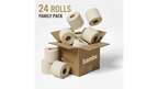 Bamboe Toilet Paper, 3 - ply, 200 sheets (24 rolls = 48 standard rolls) (24 × 200 = 4,800 sheets) - Babo Bambo