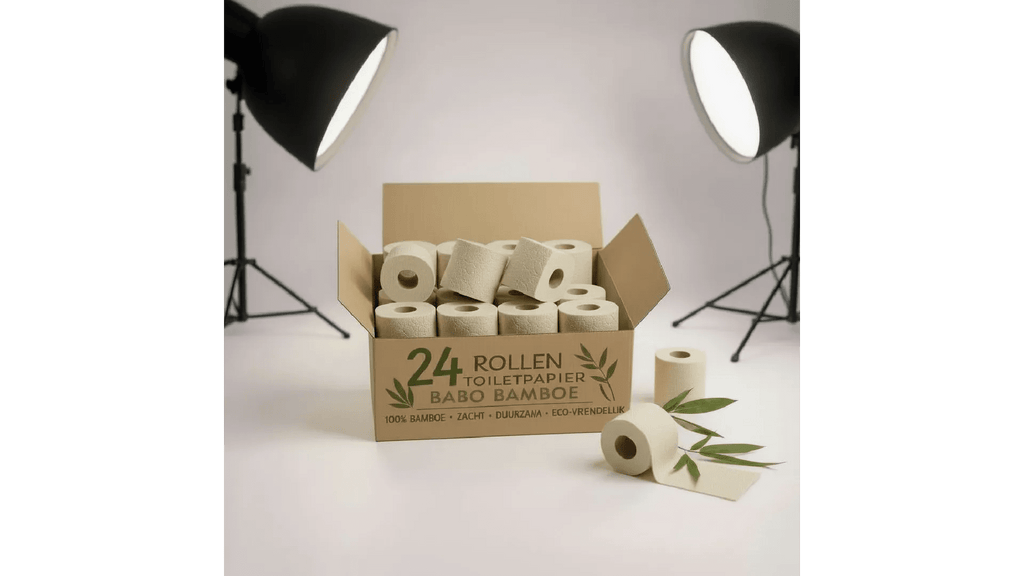 Bamboe Toilet Paper, 3 - ply, 200 sheets (24 rolls = 48 standard rolls) (24 × 200 = 4,800 sheets) - Babo Bambo