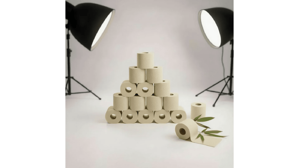Bamboe Toilet Paper, 3 - ply, 200 sheets (24 rolls = 48 standard rolls) (24 × 200 = 4,800 sheets) - Babo Bambo