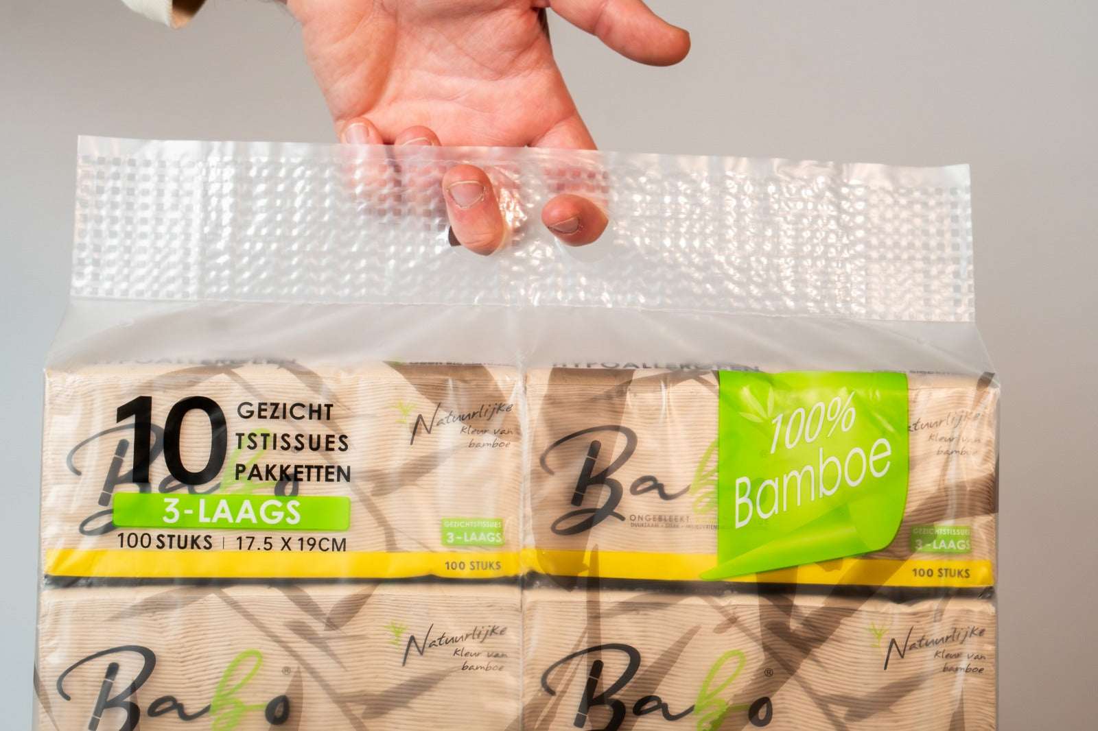 Babo Bamboo Facial Tissues – 3 - Ply, 100 Sheets (10 Packs) - Babo Bambo