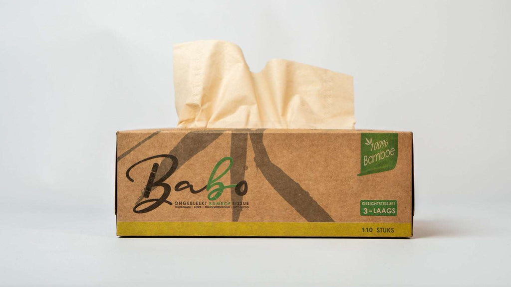 Babo Bamboo Facial Tissues – 3 - Ply, 110 Sheets - Babo Bambo