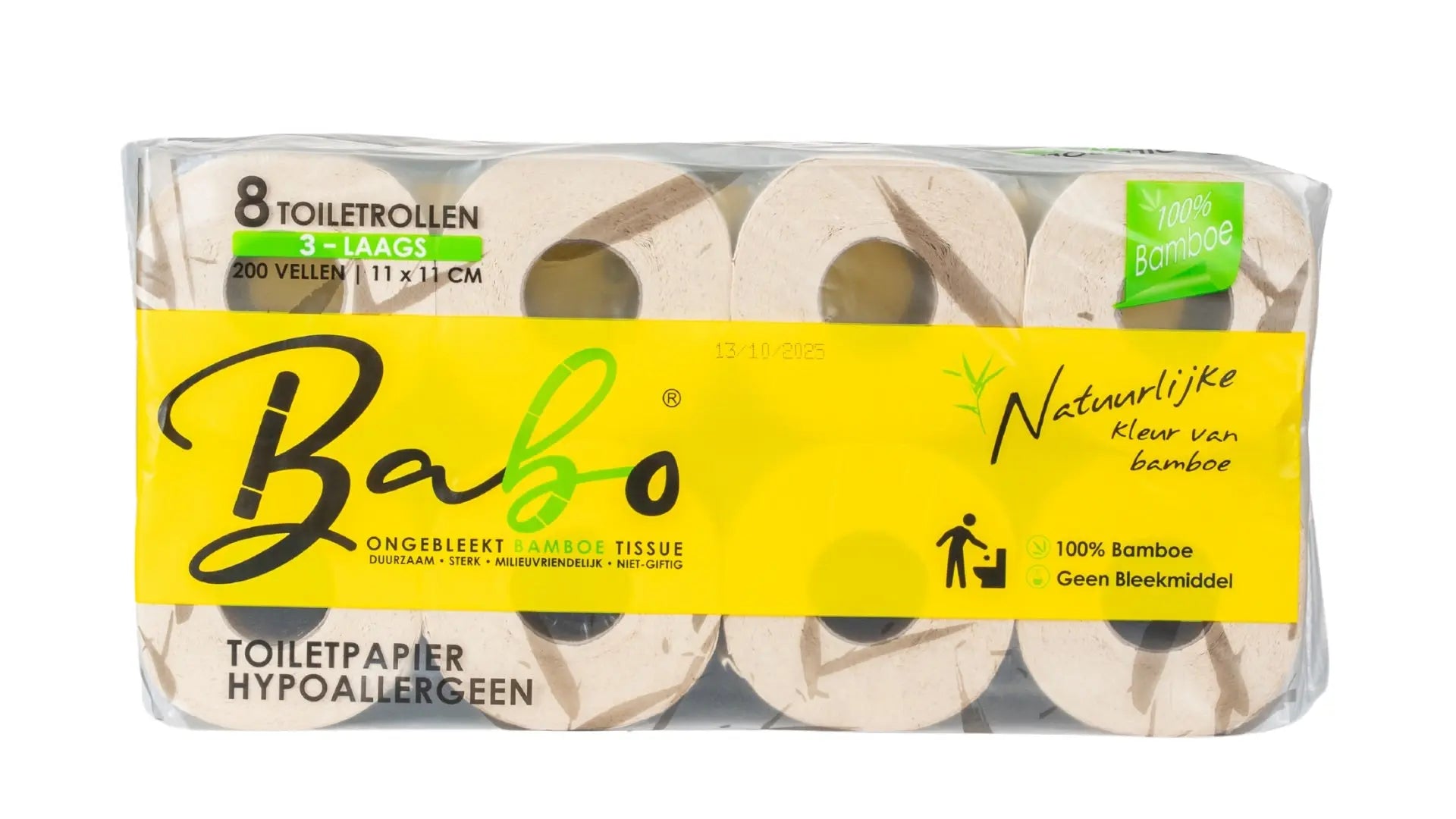 Bamboe Toilet Paper (8 Rolls = 16 Rolls) - Babo Bambo Hoofdafbeelding