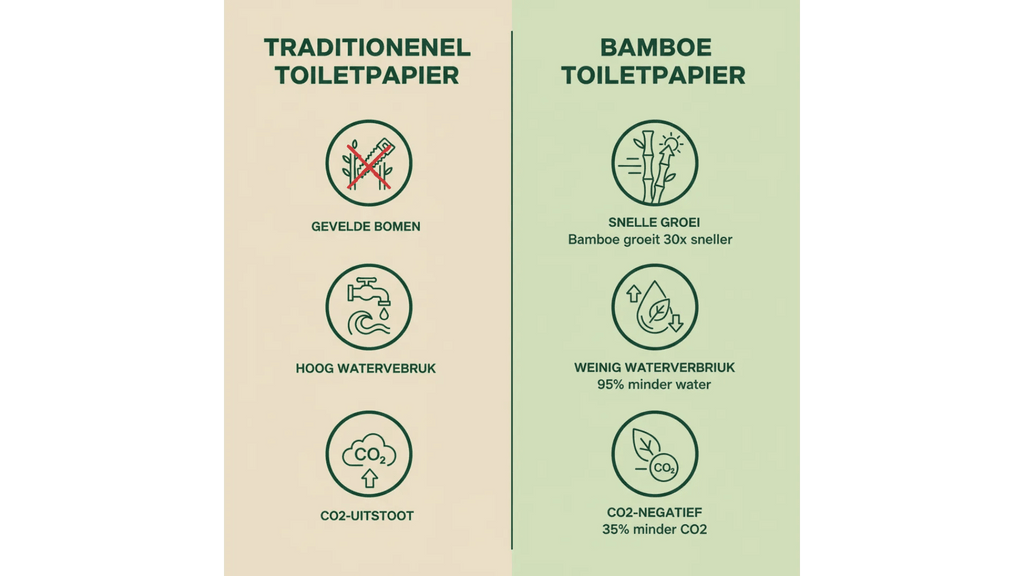 Bamboe Toilet Paper, 3 - ply, 200 sheets (4 rolls = 8 standard rolls) (4 × 200 = 800 sheets) - Babo Bambo