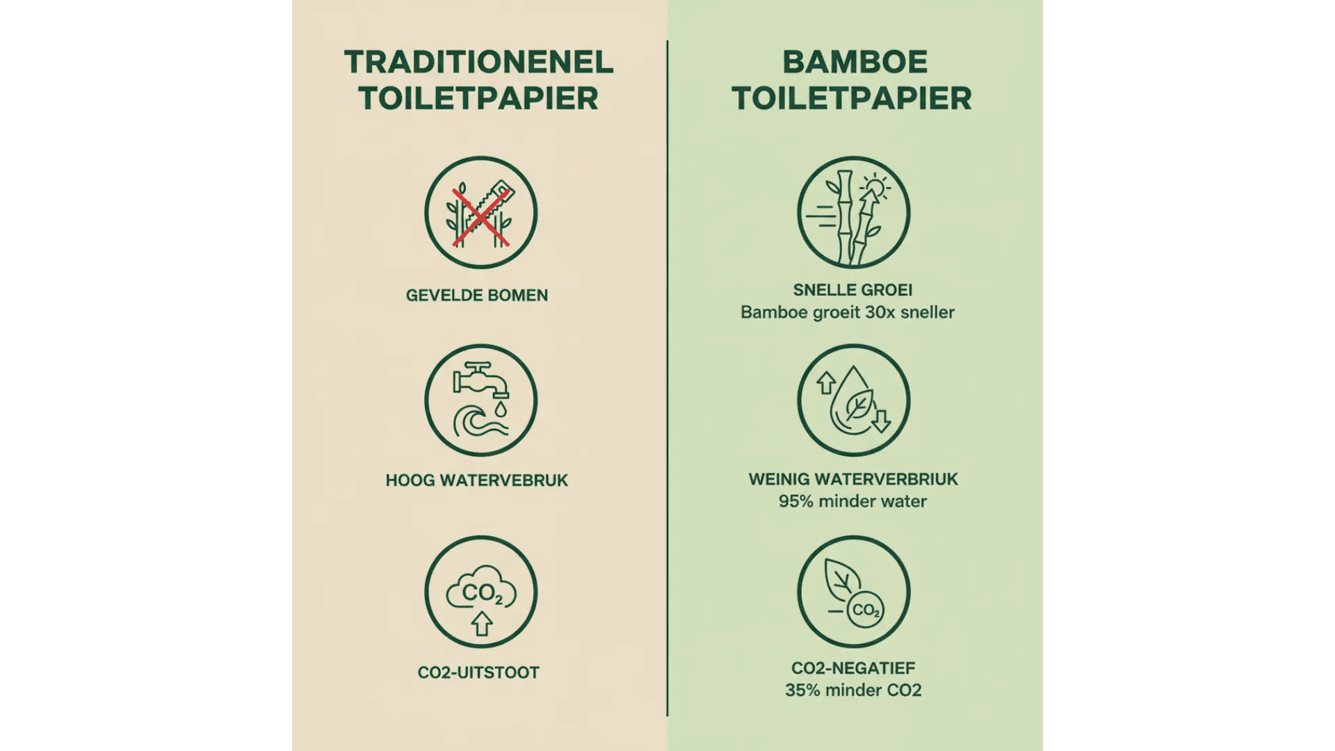 Bamboe Toilet Paper, 3 - ply, 200 sheets (4 rolls = 8 standard rolls) (4 × 200 = 800 sheets) - Babo Bambo