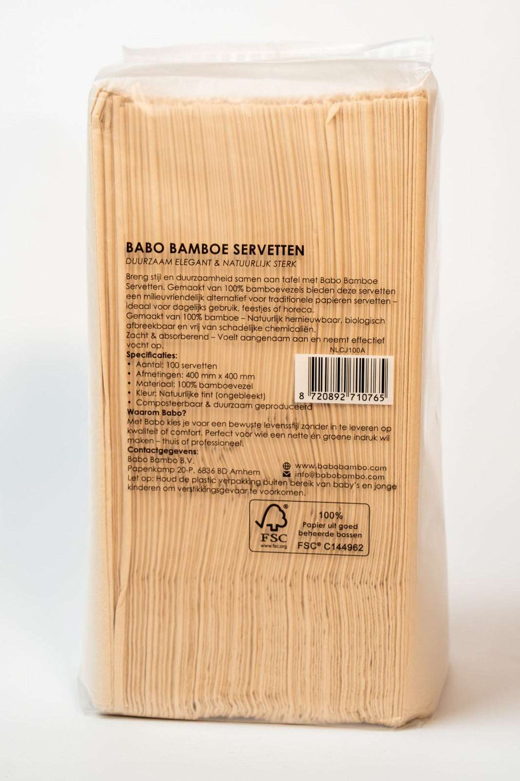Babo Bamboo Napkins – 100 Pieces (40 × 40 cm) - Babo Bambo